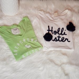 Bundle of two t-shirts Abercrombie and Hollister